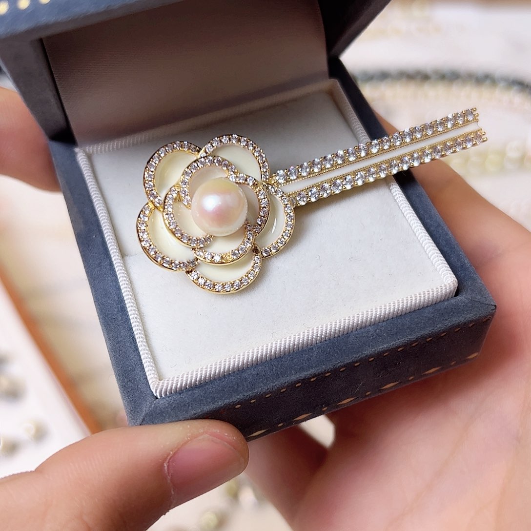 海水珍珠发饰未镶嵌戴****a