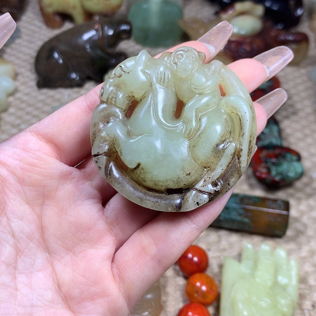 白玉菩提吊坠挂件