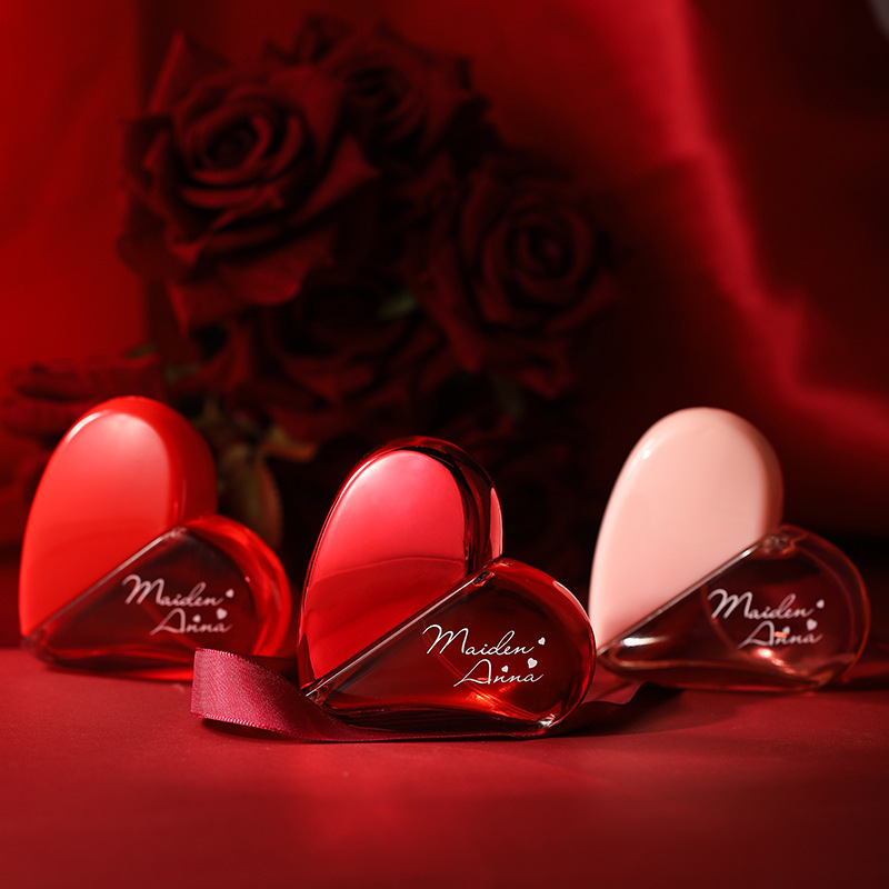 遇见你女士爱心香水清新淡香持久留香适合学生党花香淡雅红色好闻