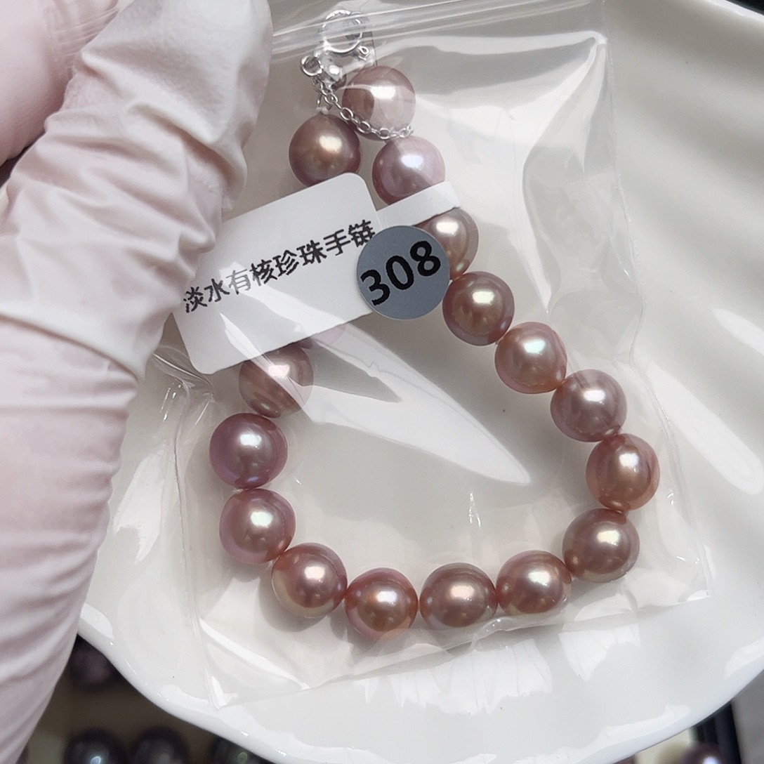 你***爱银S925镶嵌淡水珍珠耳饰