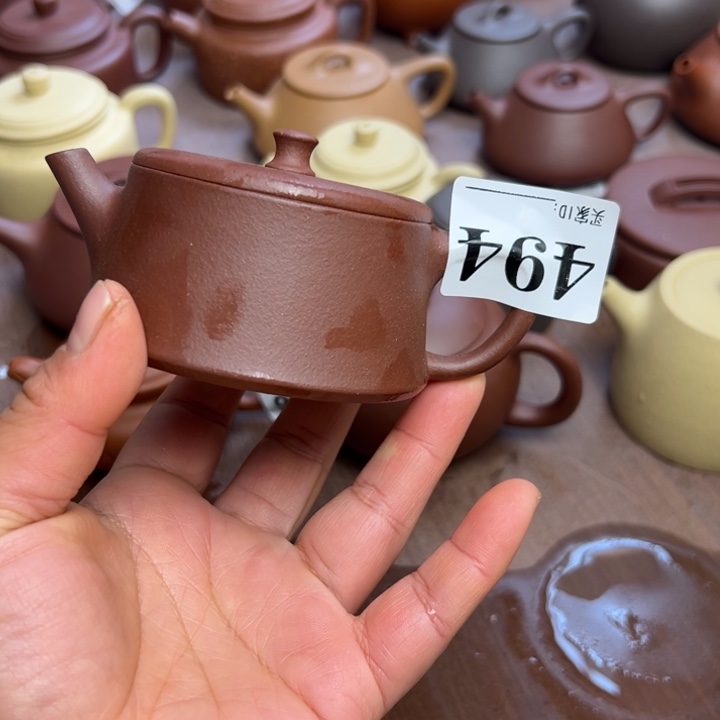 紫砂茶壶底槽清半手工大瑕疵100cc