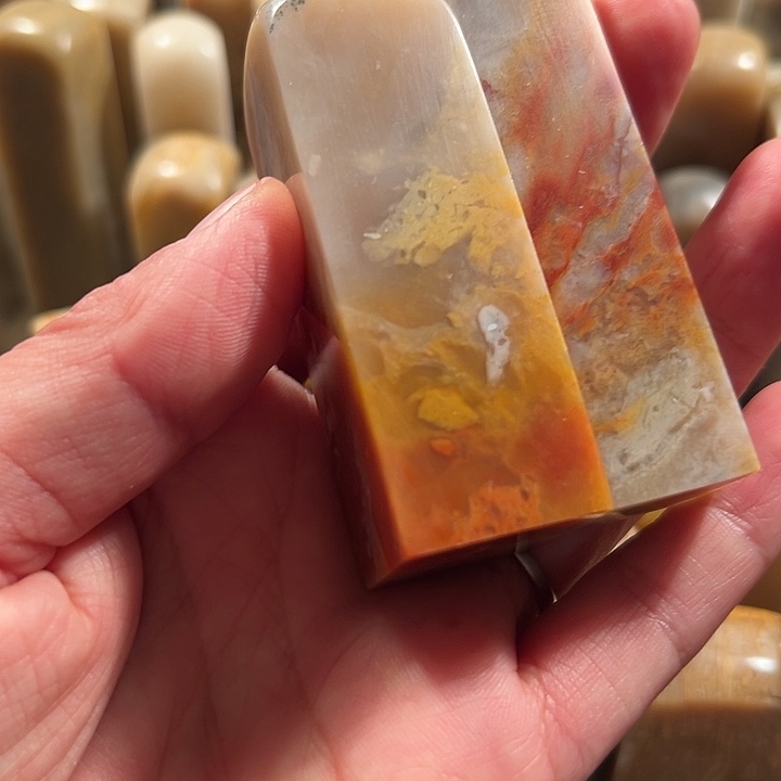 废***枝昌化石印石昌化石印石红花章