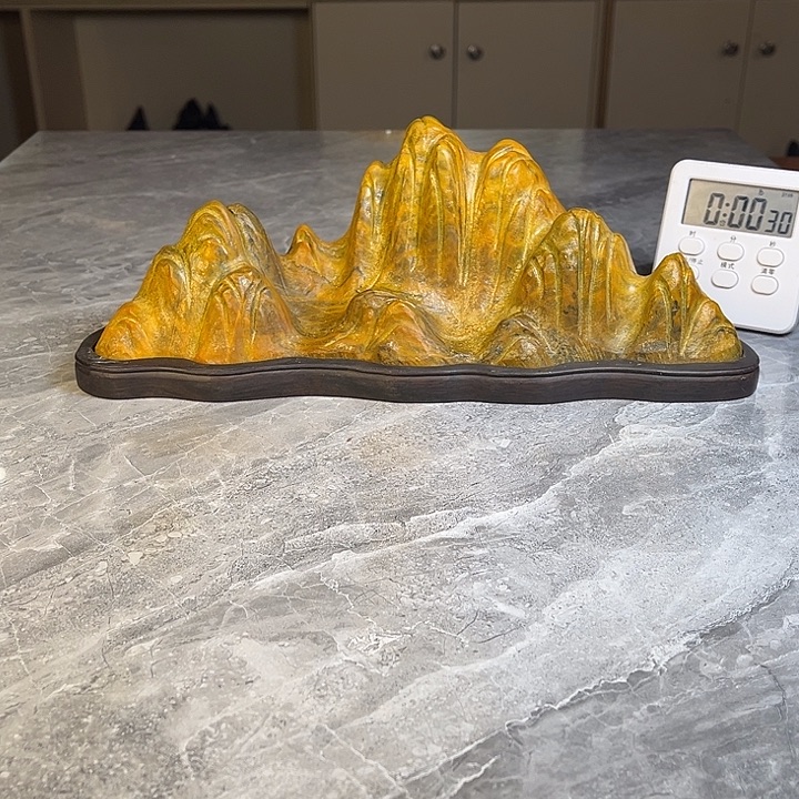 幸***跑奇石茶宠鱼缸文房摆件