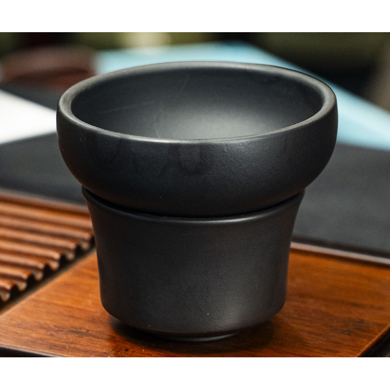 6311宜兴紫砂原矿石黄手工制作茶漏FL特级石黄主人杯