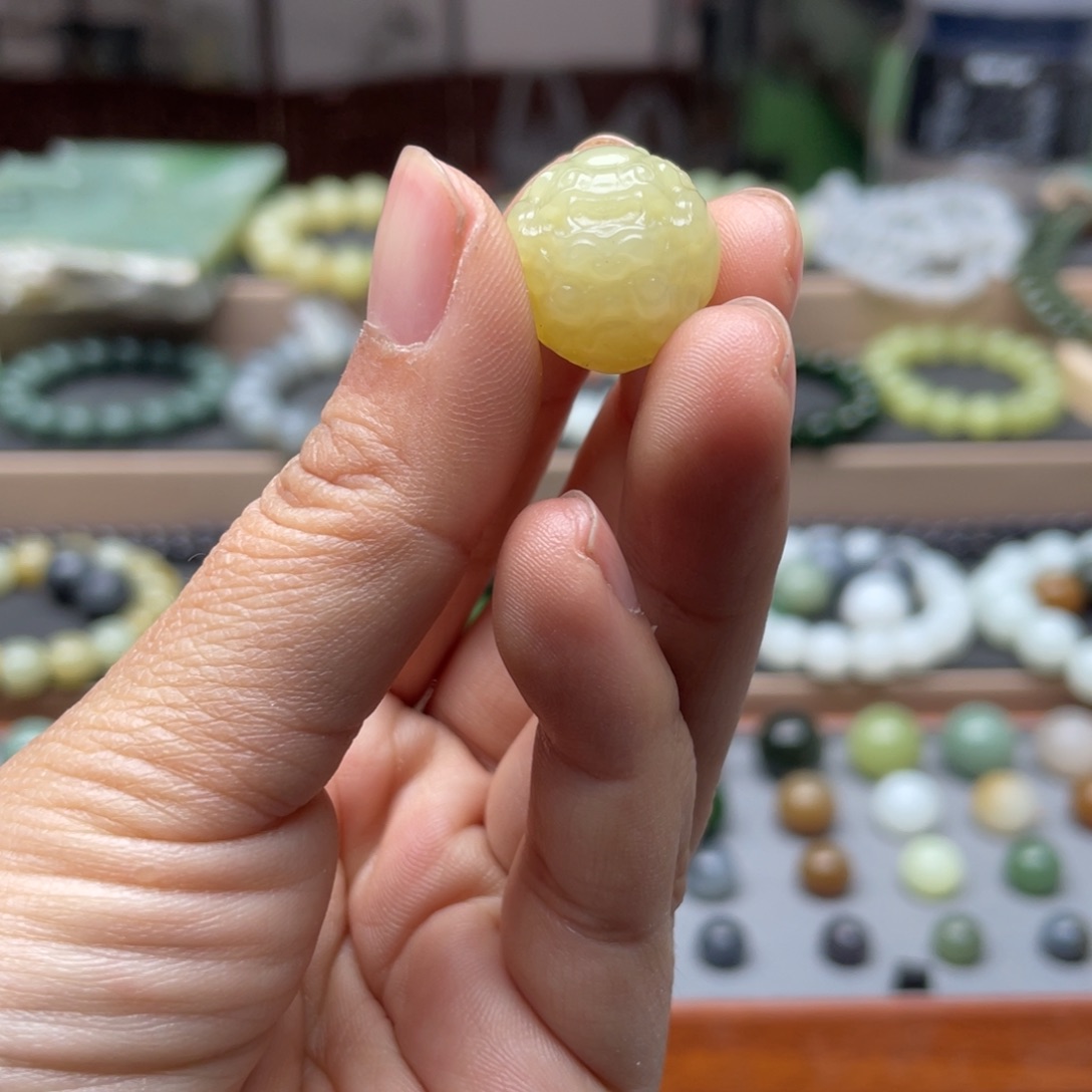 和田玉单珠17未镶嵌