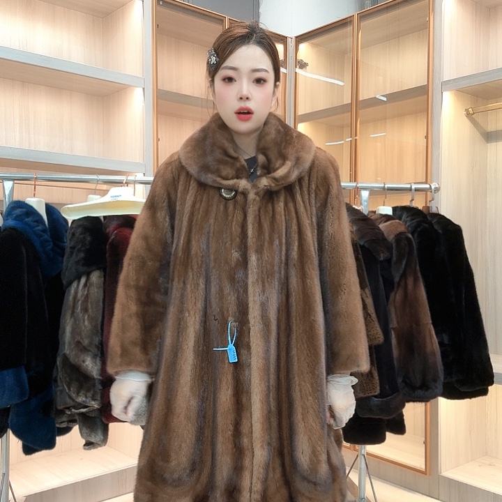 棕色中古款貂皮yh0471