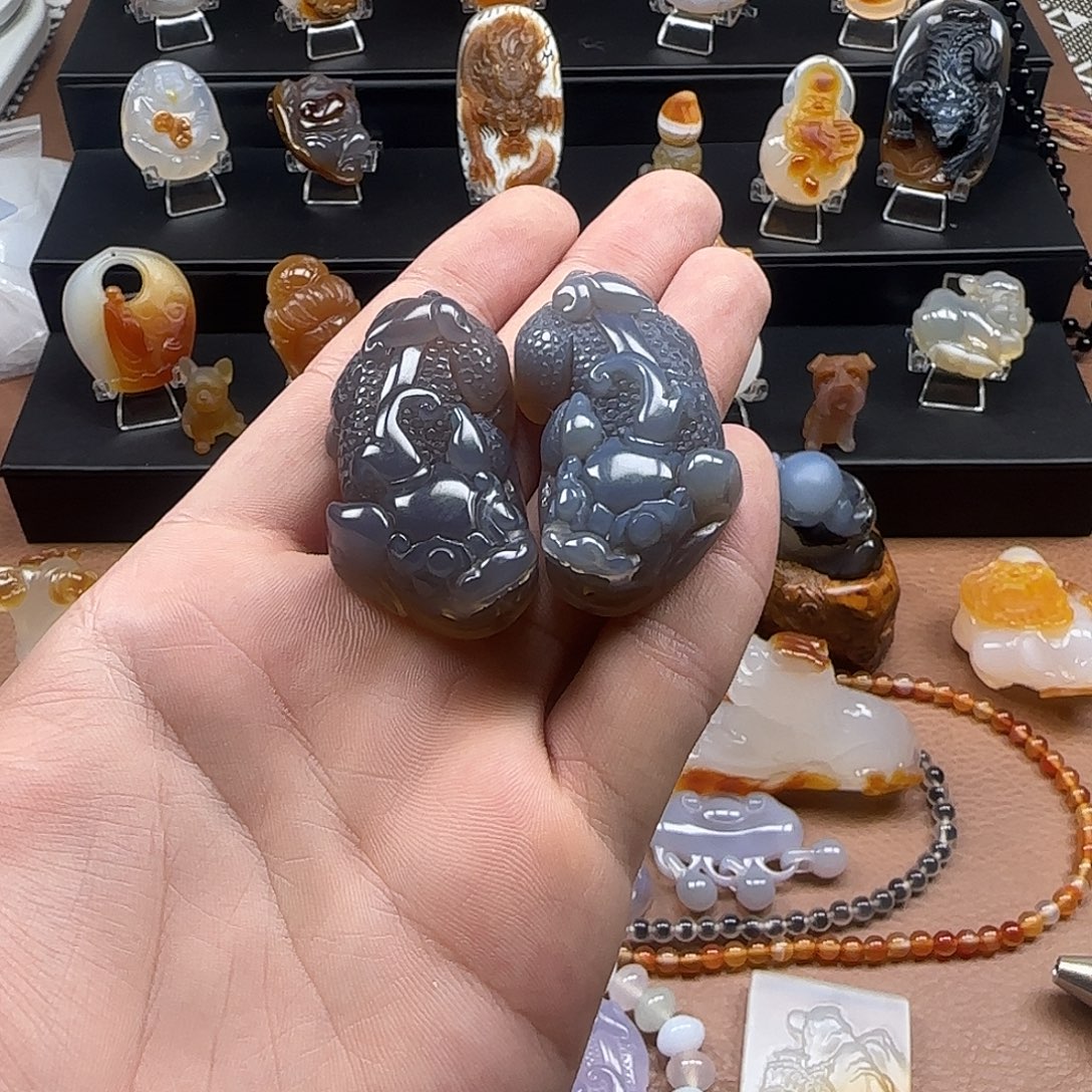 玛瑙/玉髓未镶嵌吊坠(不含链)