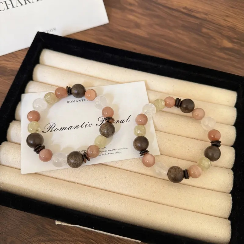 X2362金祖母奶茶月光白幽灵手链高端轻奢手串多样性发一