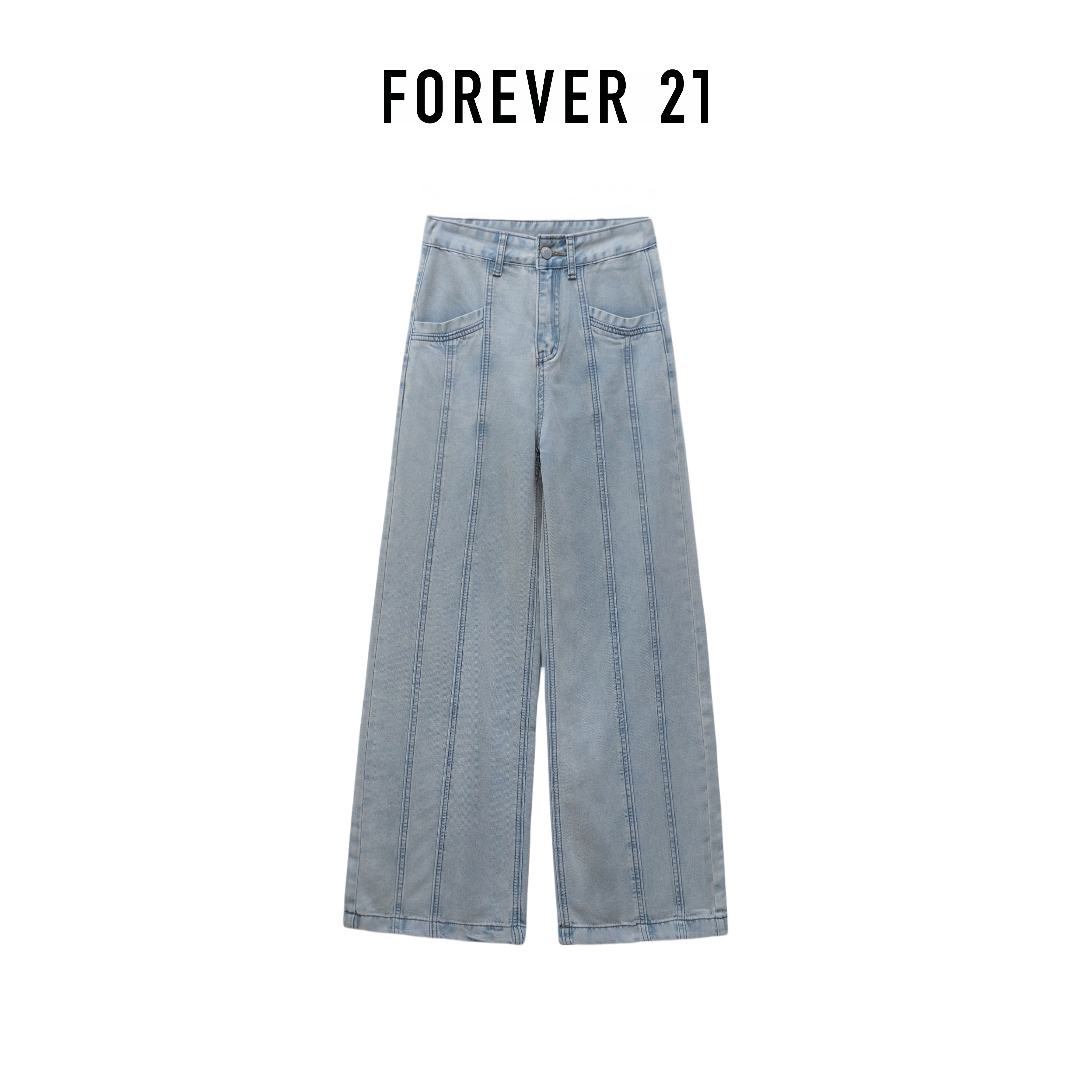 莱赛尔天丝薄款做旧高腰牛仔裤阔腿裤时尚复古夏季休闲直筒