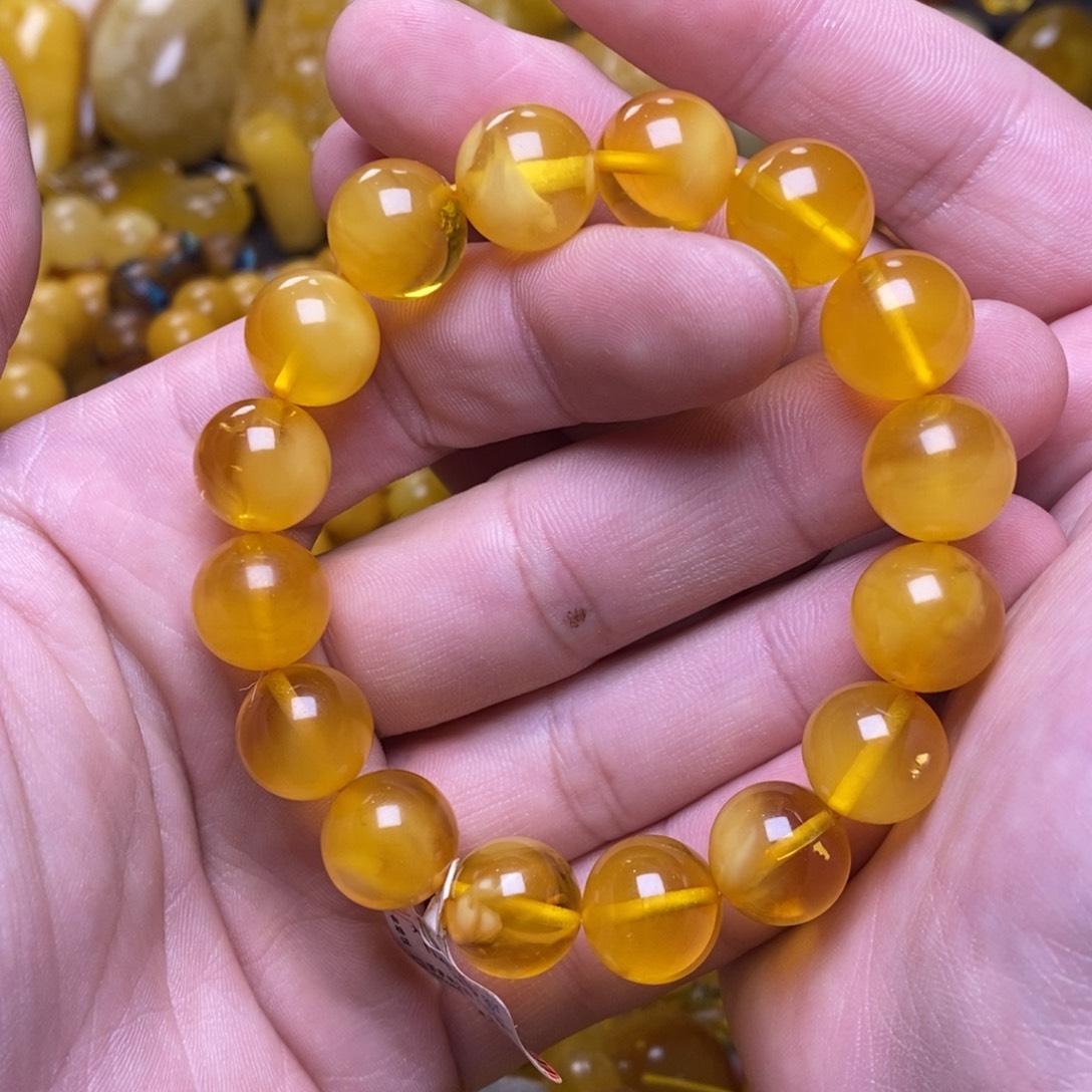 墨***肉琥珀未镶嵌裸石蜜蜡