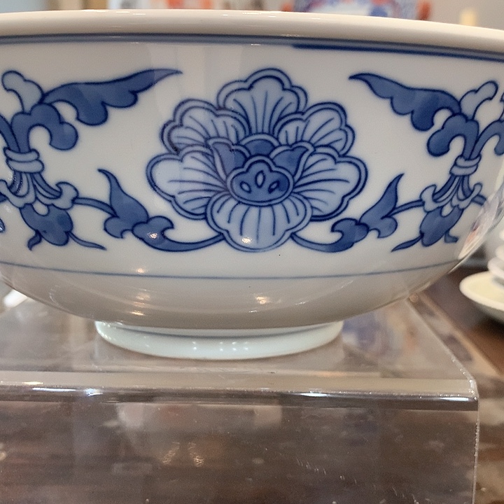 摆件S****天青花大碗22.5CM