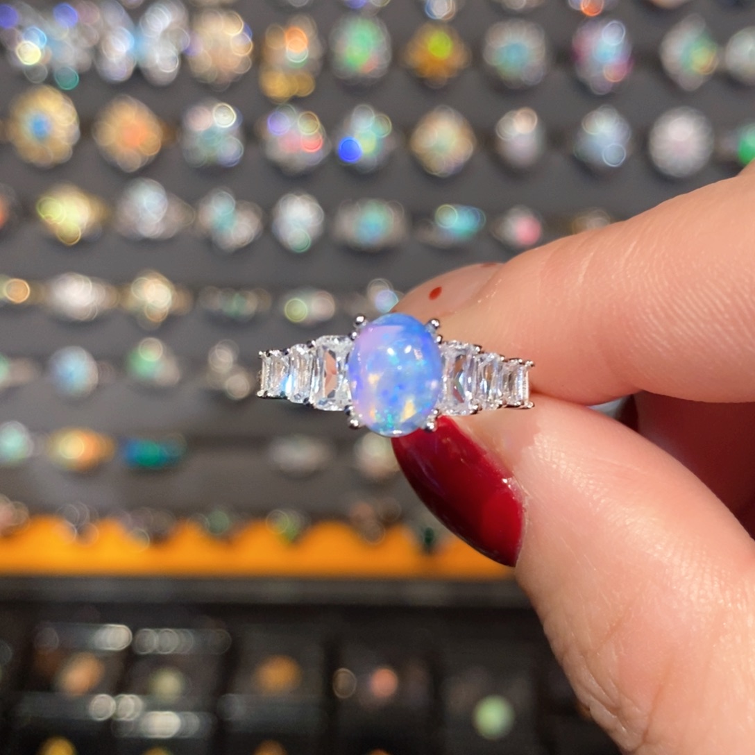 欧泊欧泊戒指银S925镶嵌