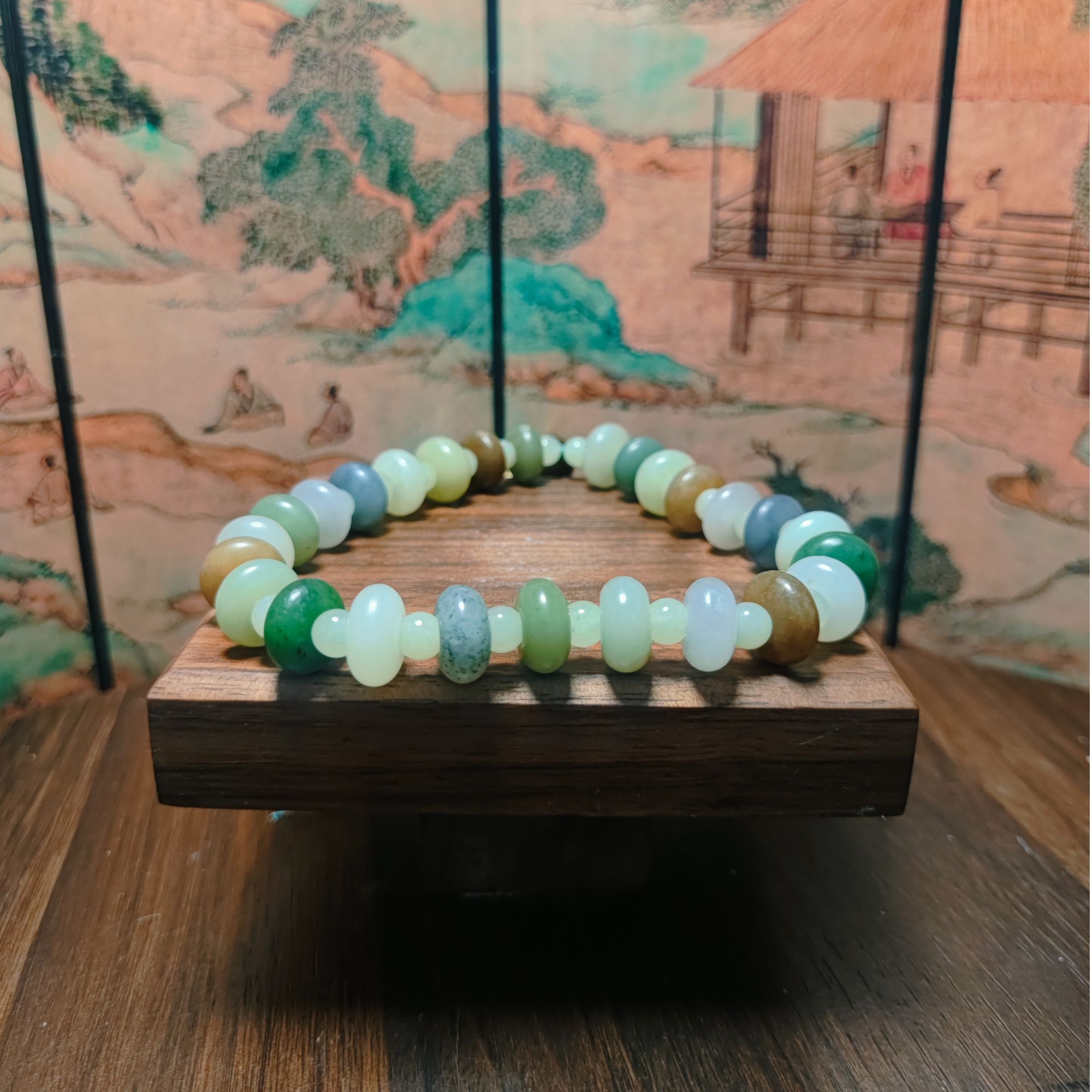 D和田玉多宝算盘珠手持0839