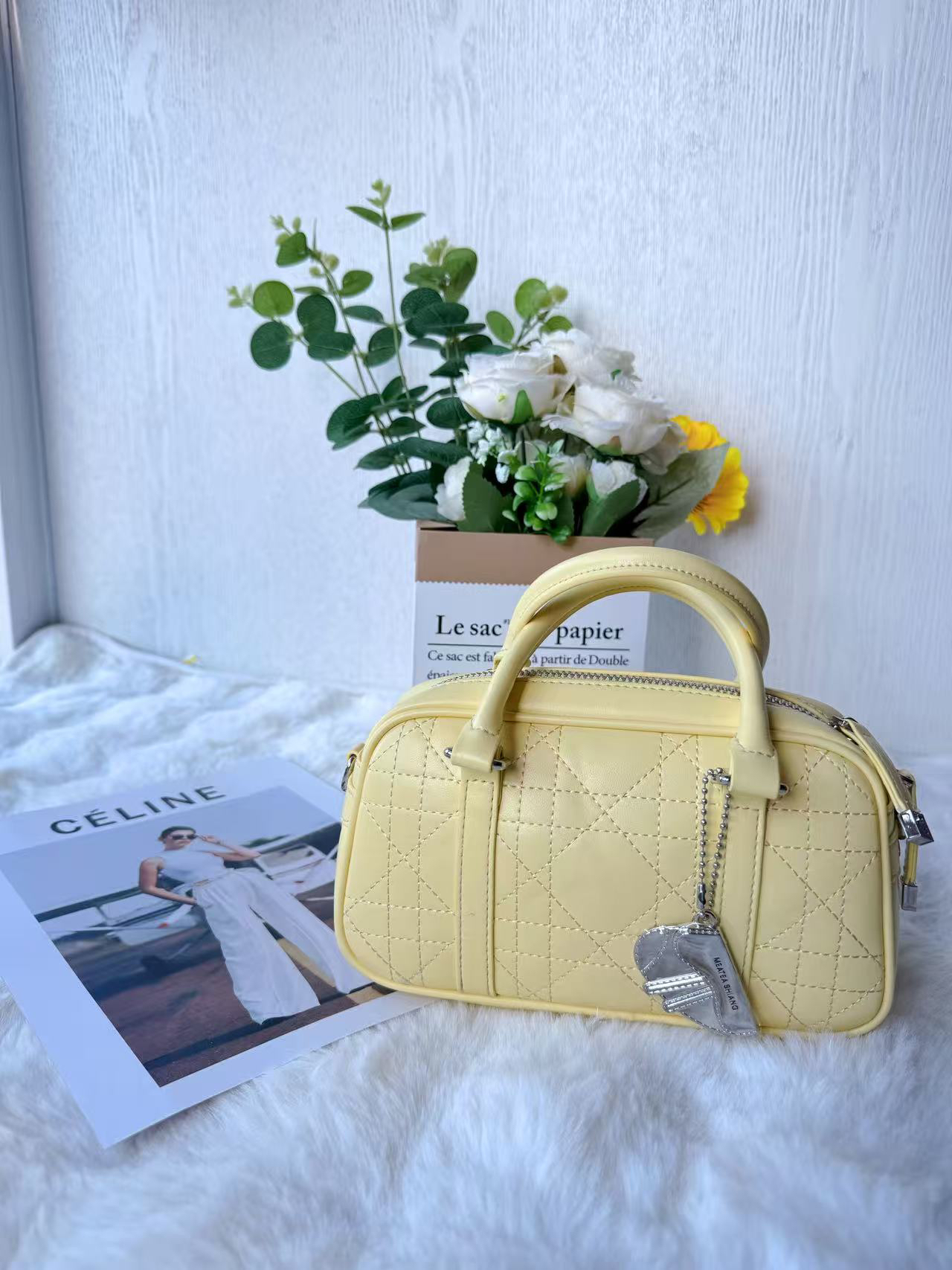 菱格绣线时尚休闲百搭链条包手提斜挎