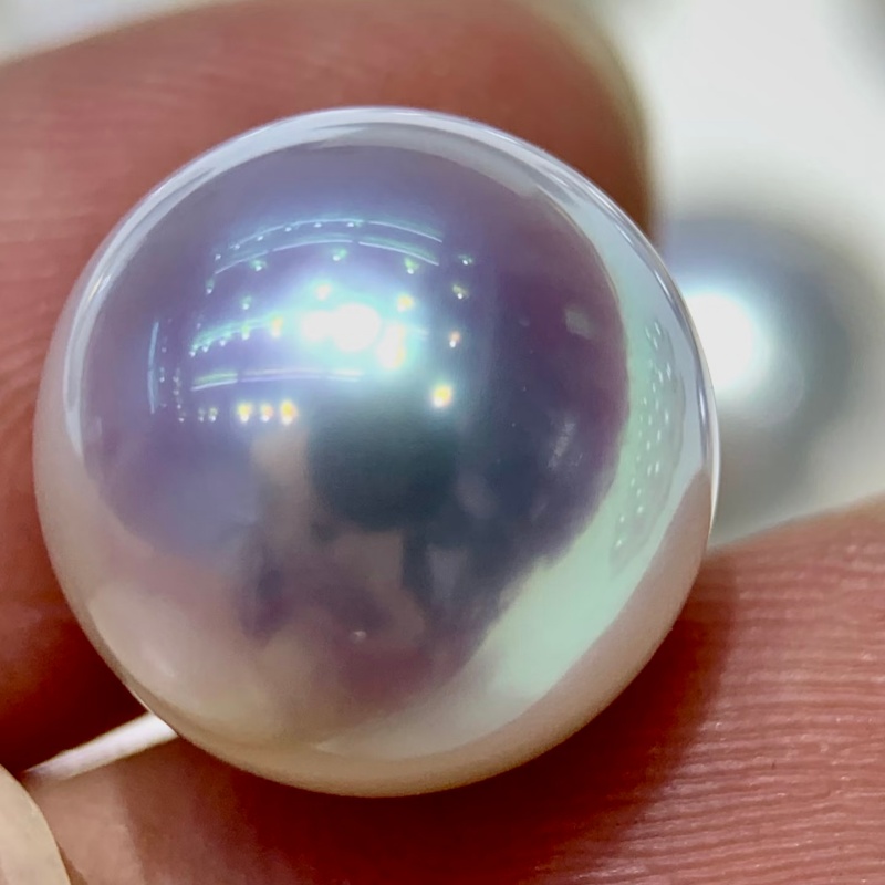 多样性发一天然海水银白光澳白珍珠单珠对珠可定制成品首饰