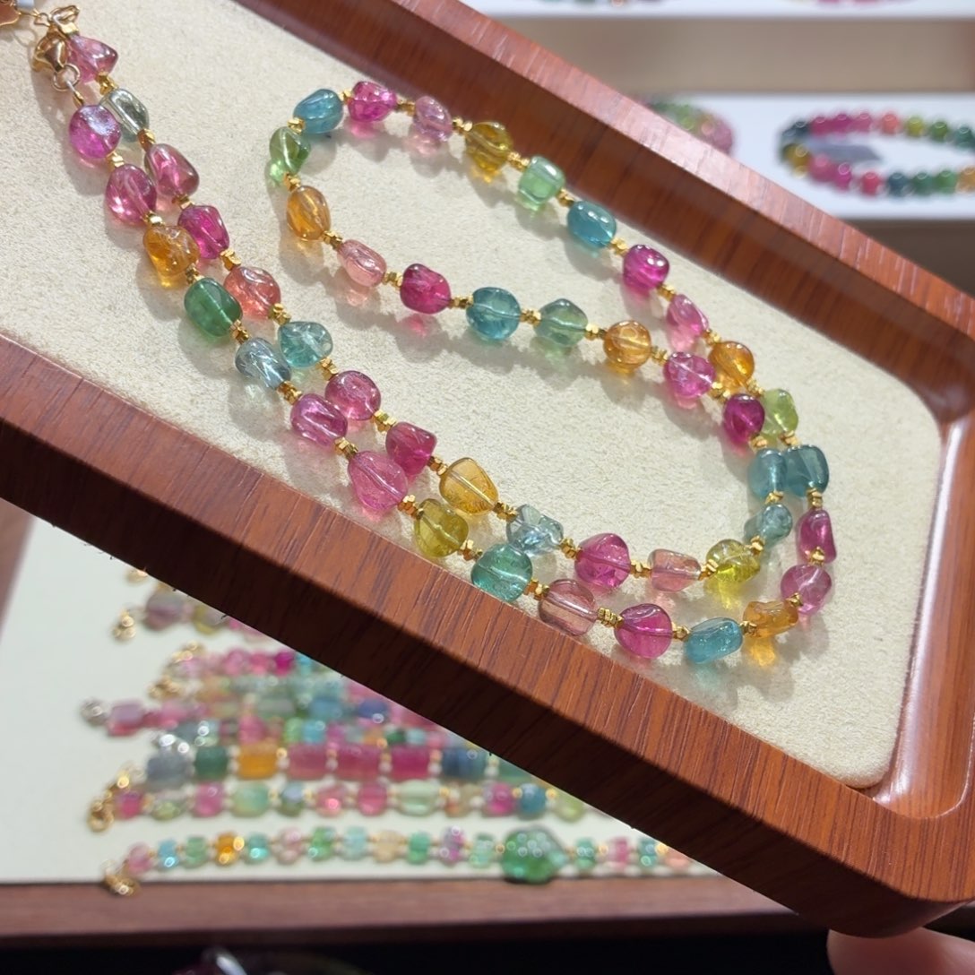 手串碧玺未镶嵌两天看货期