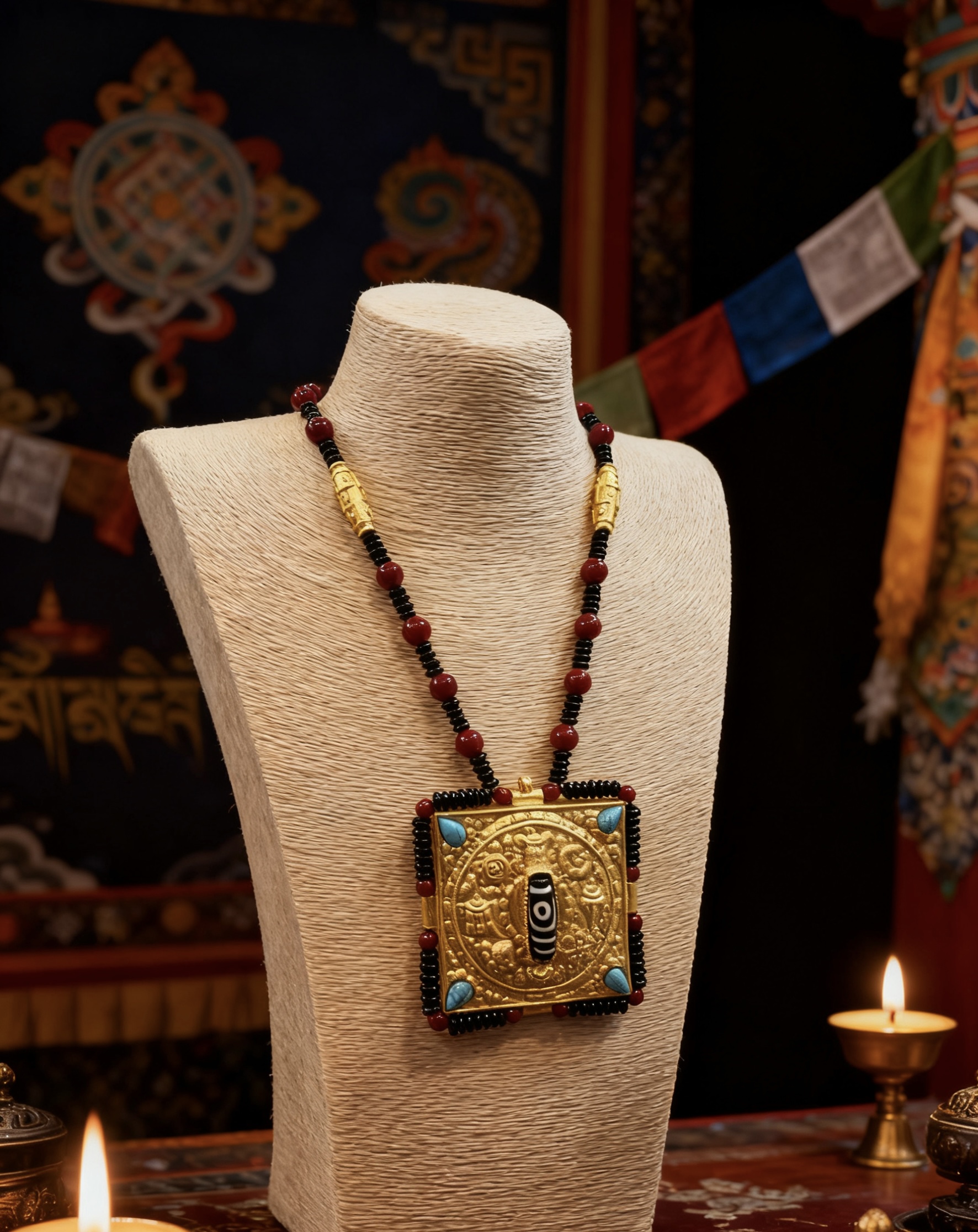 铜合金项链 饰品新款镀金嘎乌盒项链不掉色藏式藏装配饰项链百搭