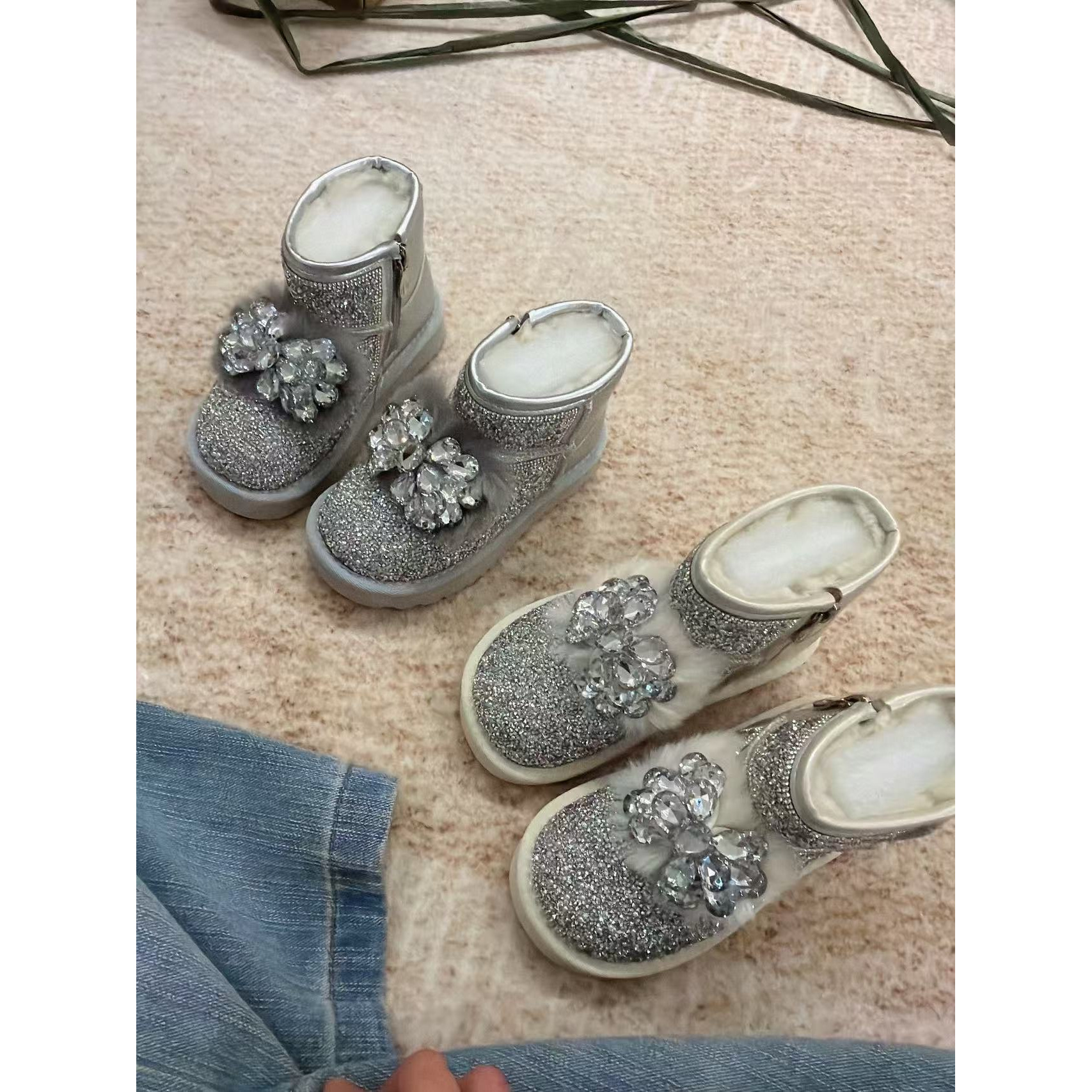 B55285D高端档口儿童时尚加绒雪地靴