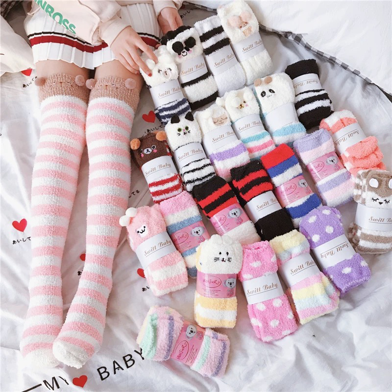 201-400号 微瑕 介意勿拍 水貂绒珊瑚绒保暖袜子