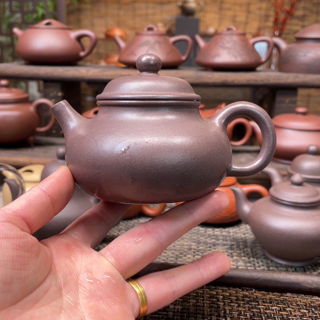 紫砂茶壶宜兴原矿紫砂手工制220