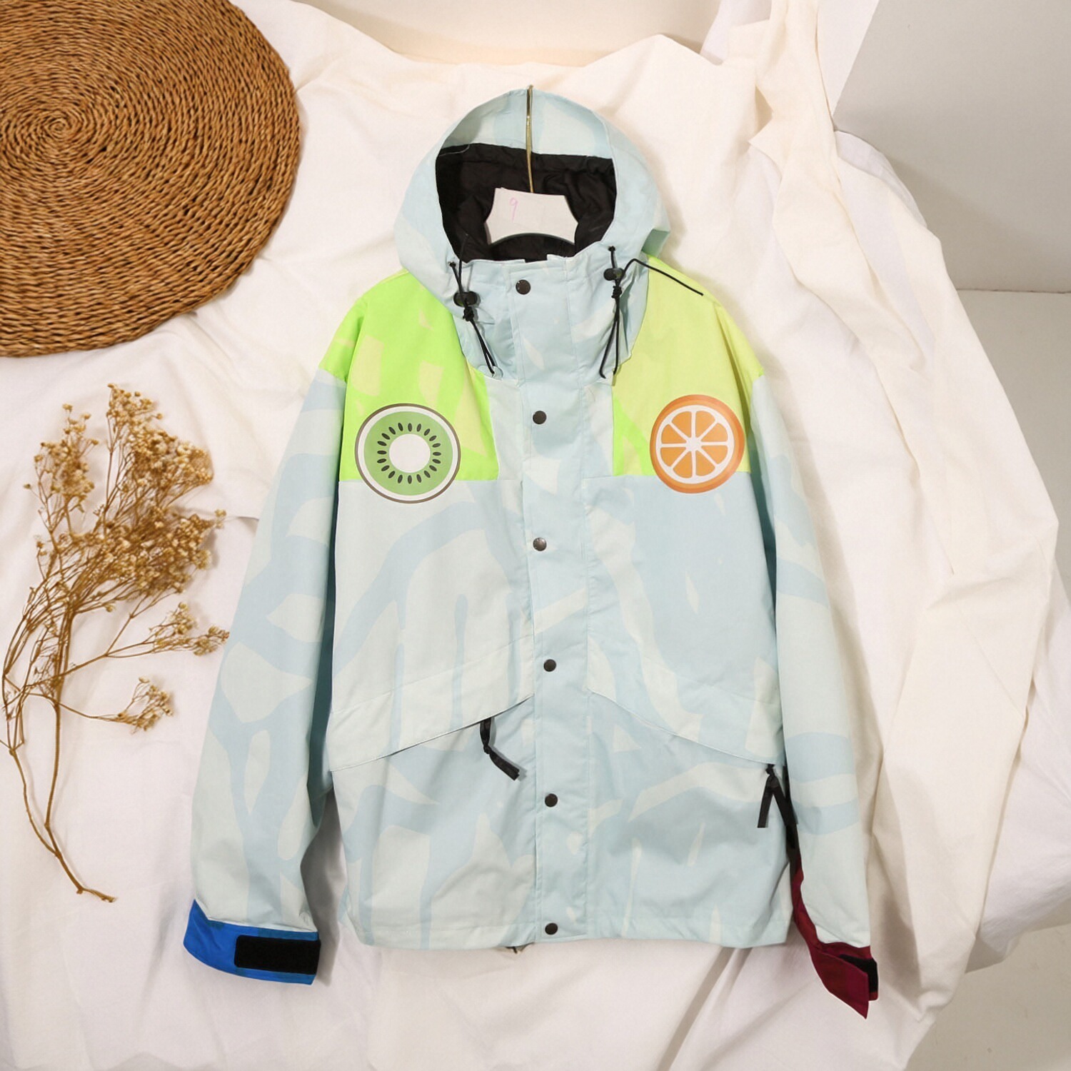 撞色潮流户外男女同款设计感运动休闲冲锋衣外套PA-N1007