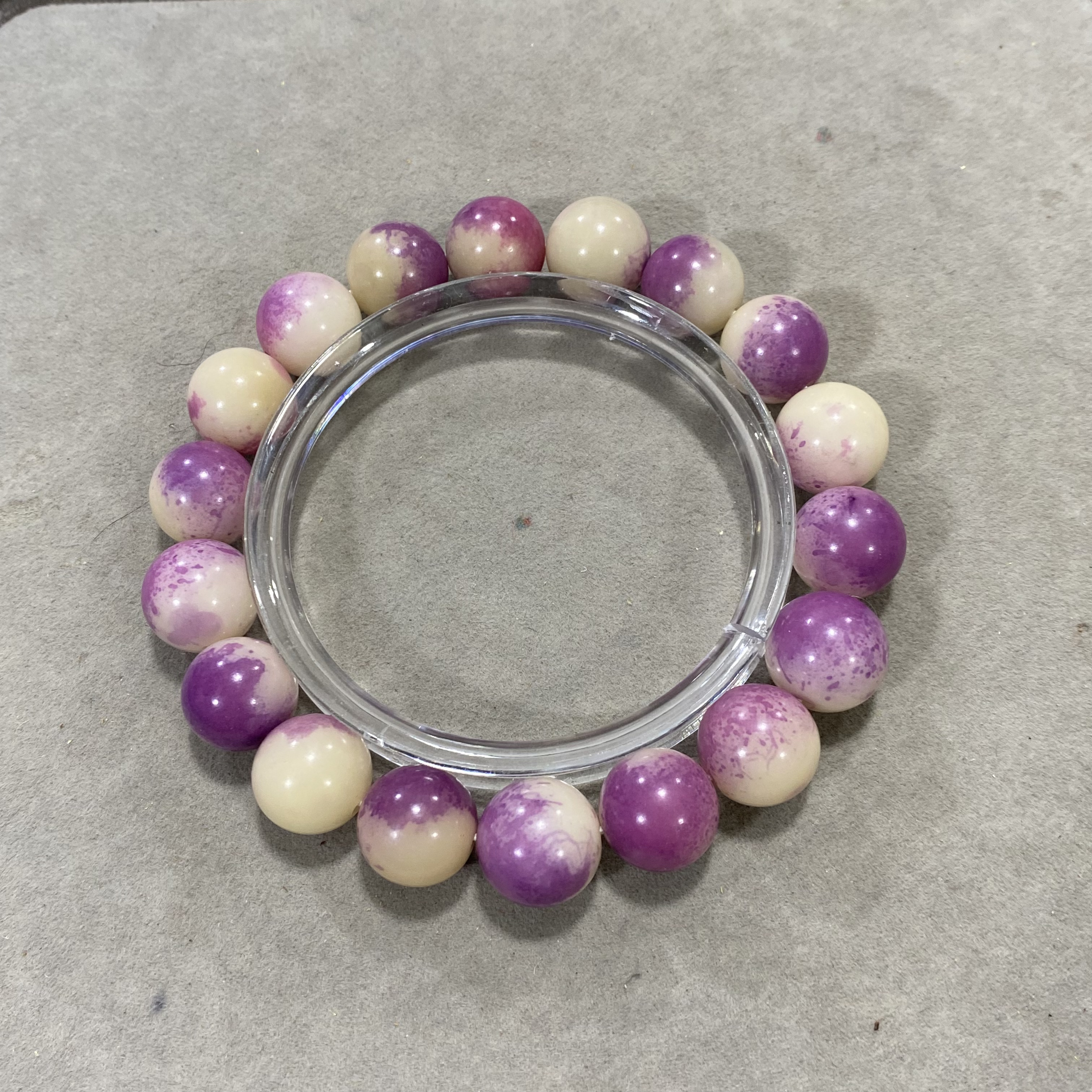 P382 紫菩提卡1.2圆珠单圈手串