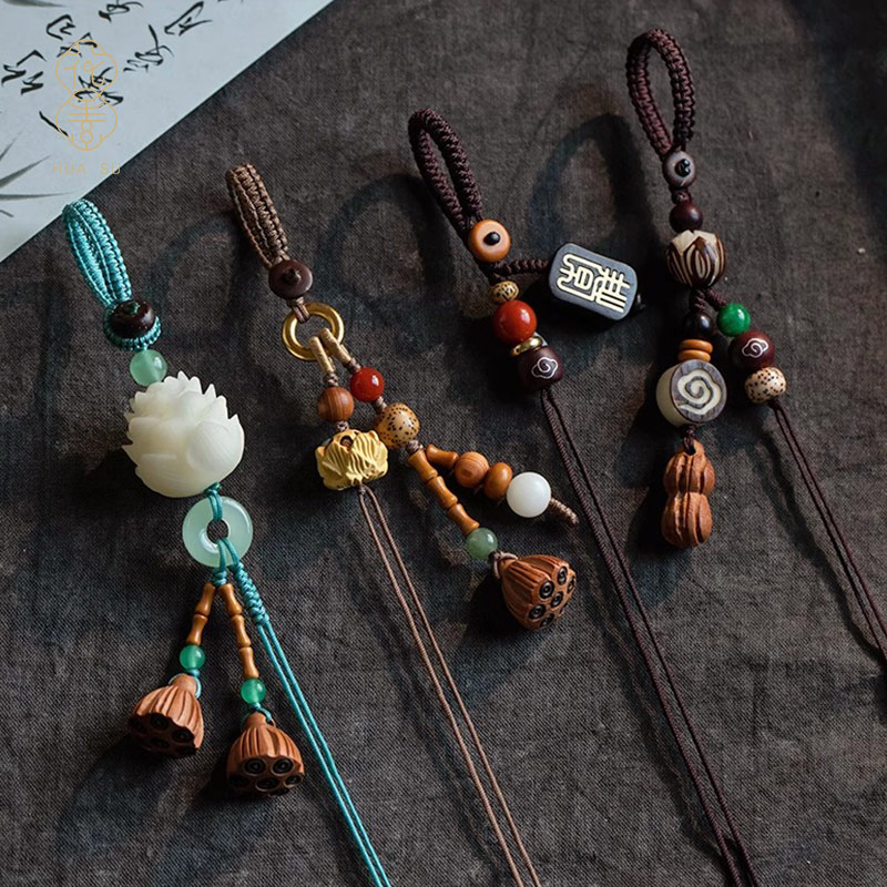 手工编织高级钥匙扣可配件绳半成品手工八宝罗盘编织