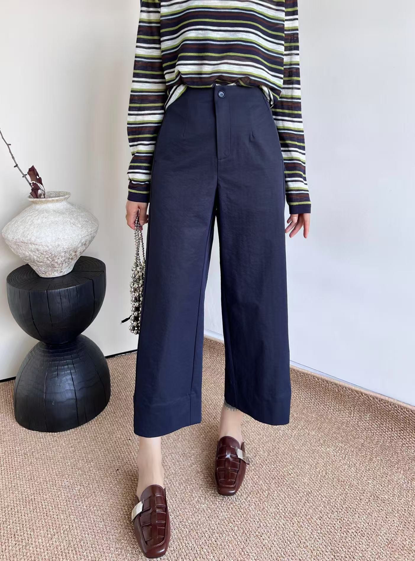 2025新款高腰高弹力九分直筒裤（可调不退）