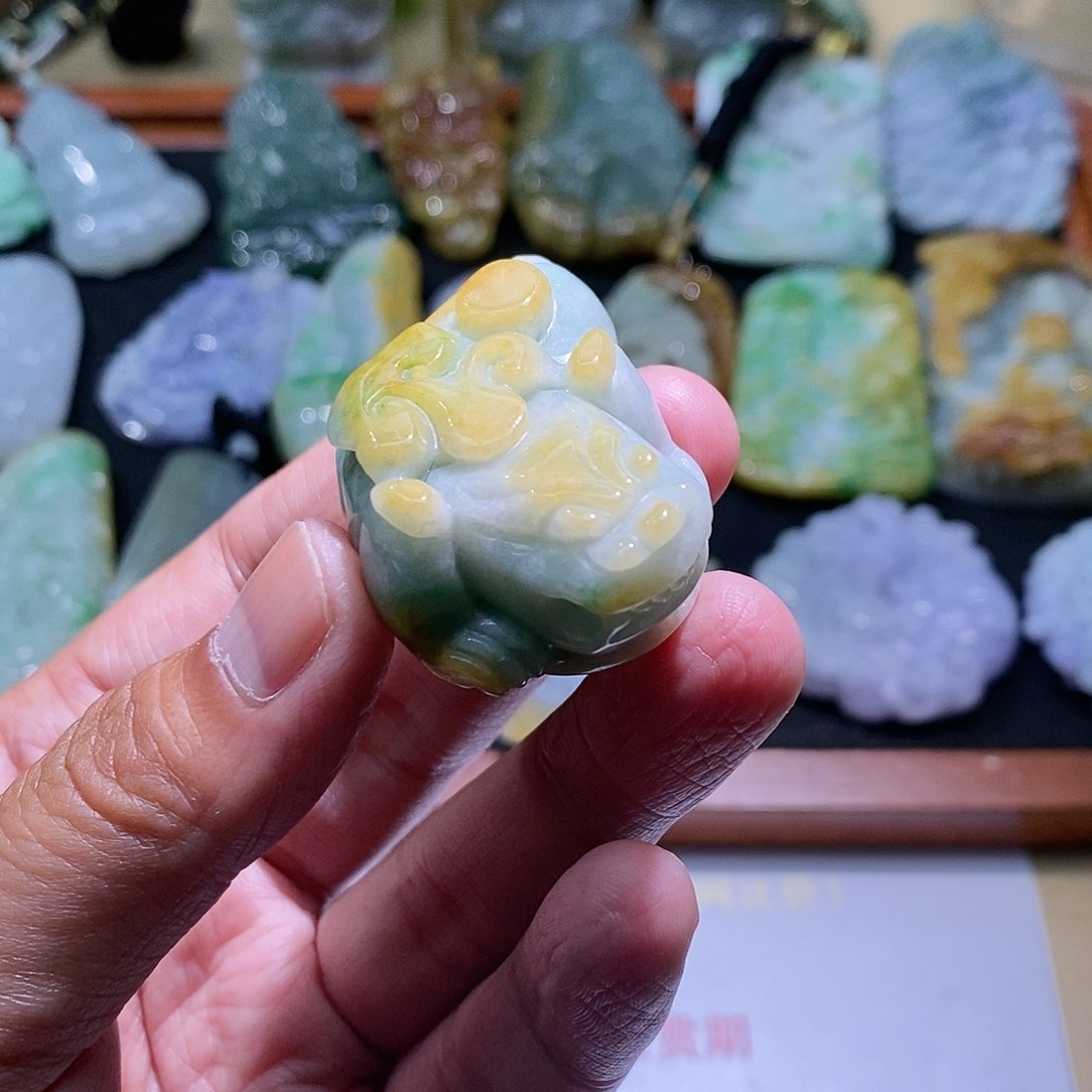【闪购商品】翡翠颈饰未镶嵌貔貅