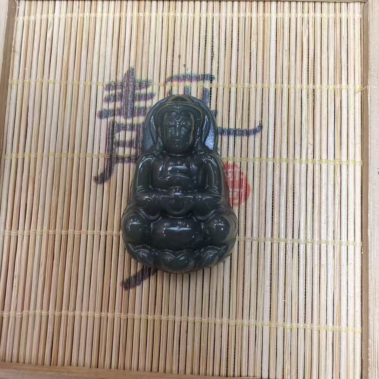 和田玉观音吊坠-1362