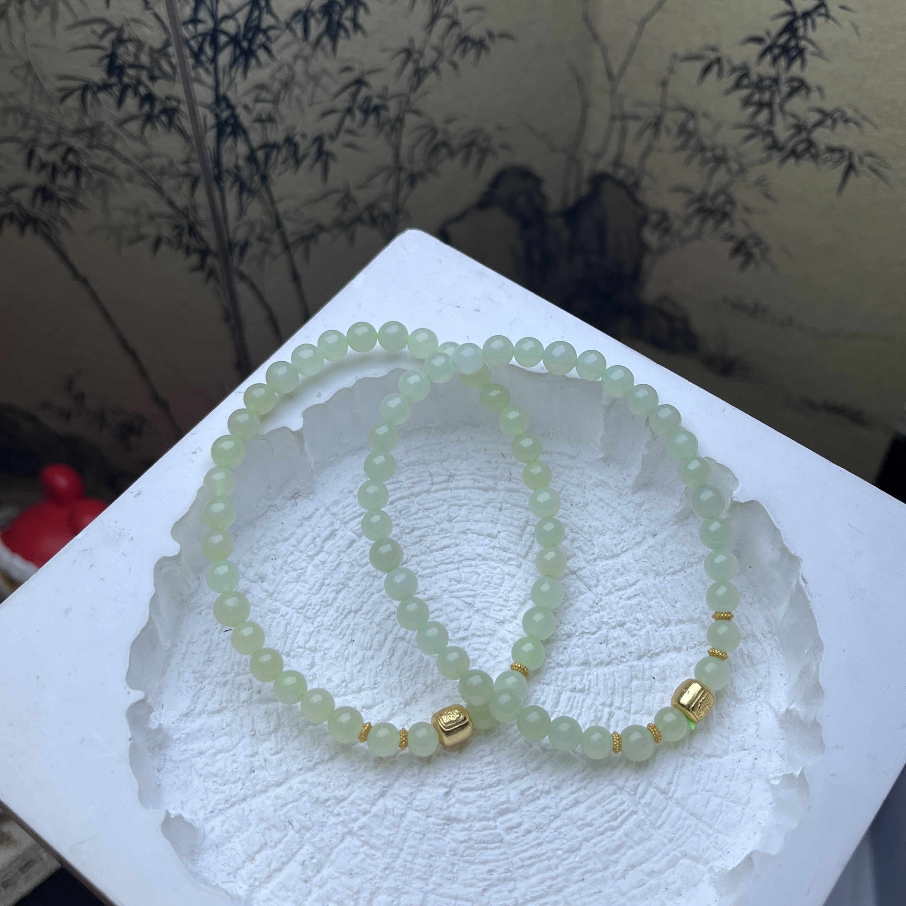 刘思懿【边城刀客】天然和田玉百搭手串多样性发一件&586889