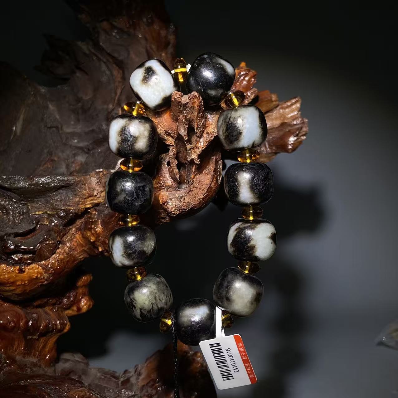 【明代】-和田玉手串2410314018