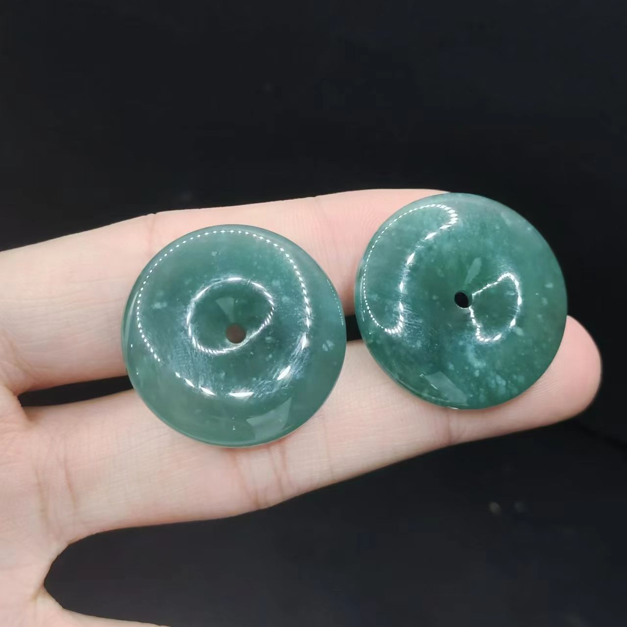 【老三珠宝】翡翠平安扣吊坠赠绳子S17【多样性发其一】约28-6mm