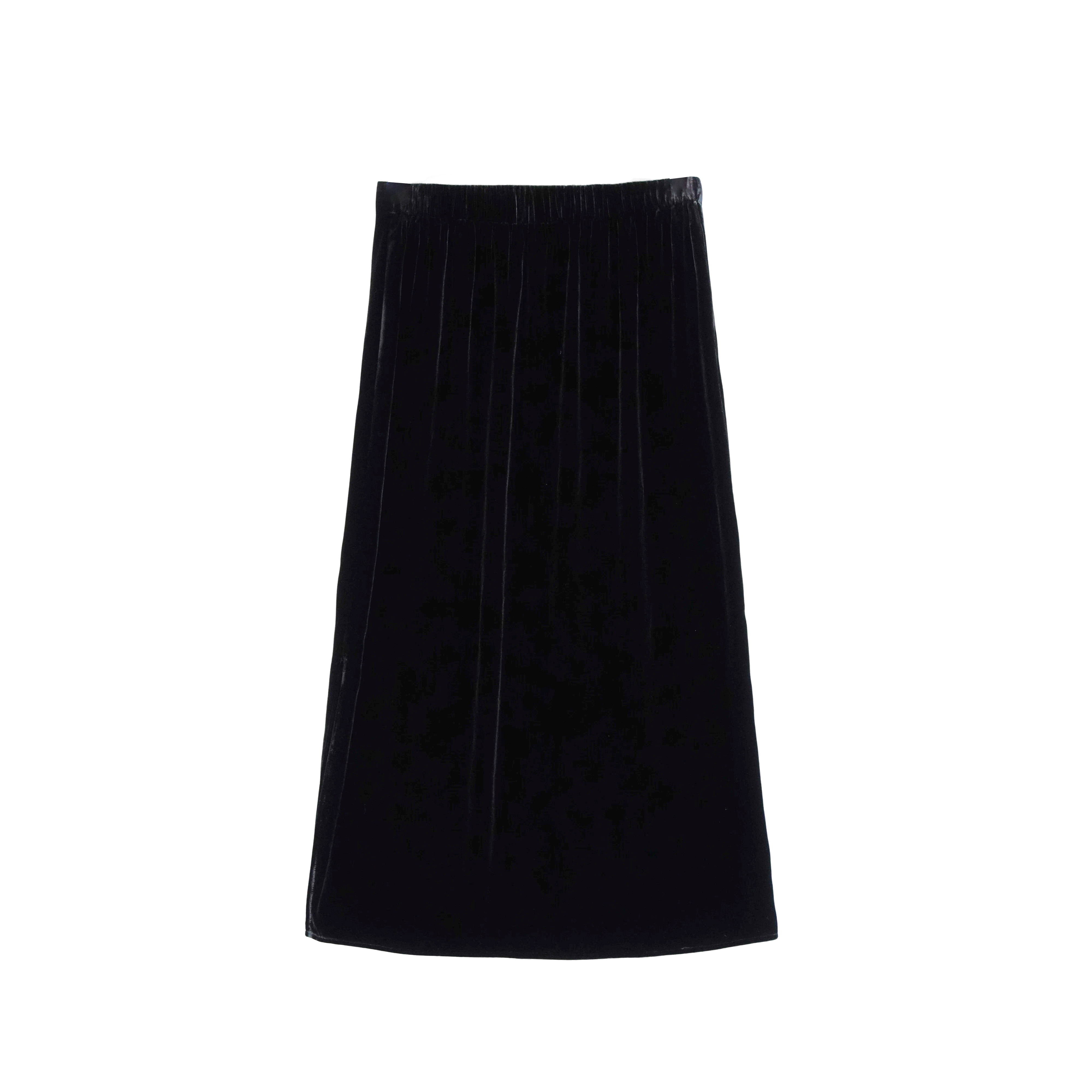 星光 新款国风100真丝丝绒松紧腰时尚显瘦半身裙 ZR-1163