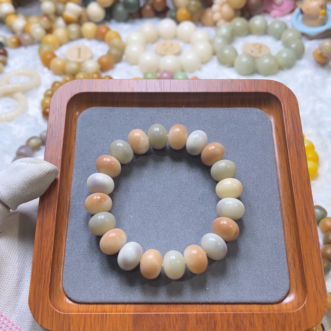 菩提根/象牙果吊坠彩色算盘卡14