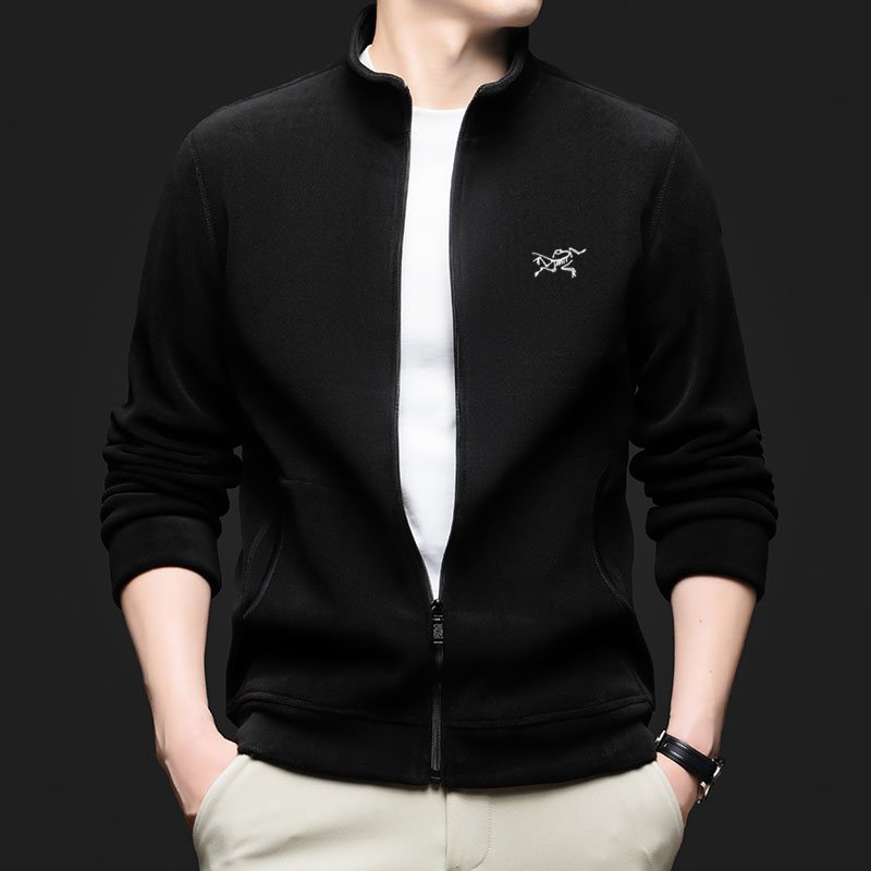 【港口尾货 限购2单】加拿大轻奢高档男士摇粒绒外套抓绒衣时尚百搭