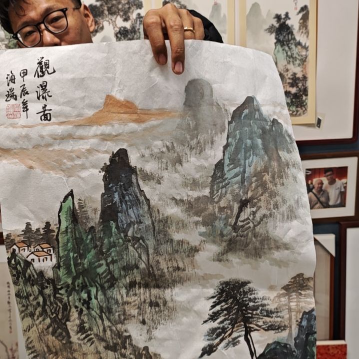 国画贾海瑞老师现场定制