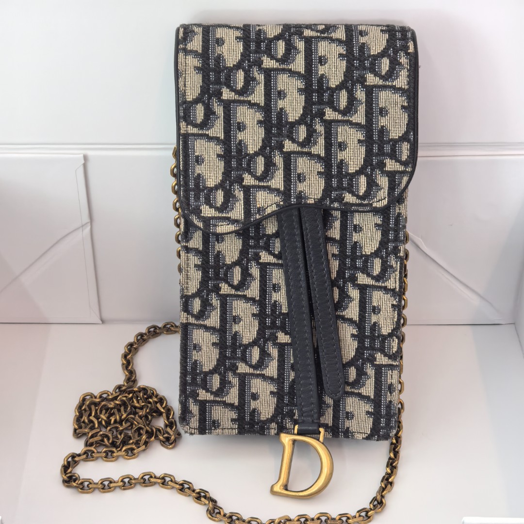 99新 DIOR/迪奥 老花手机包 1880 7515