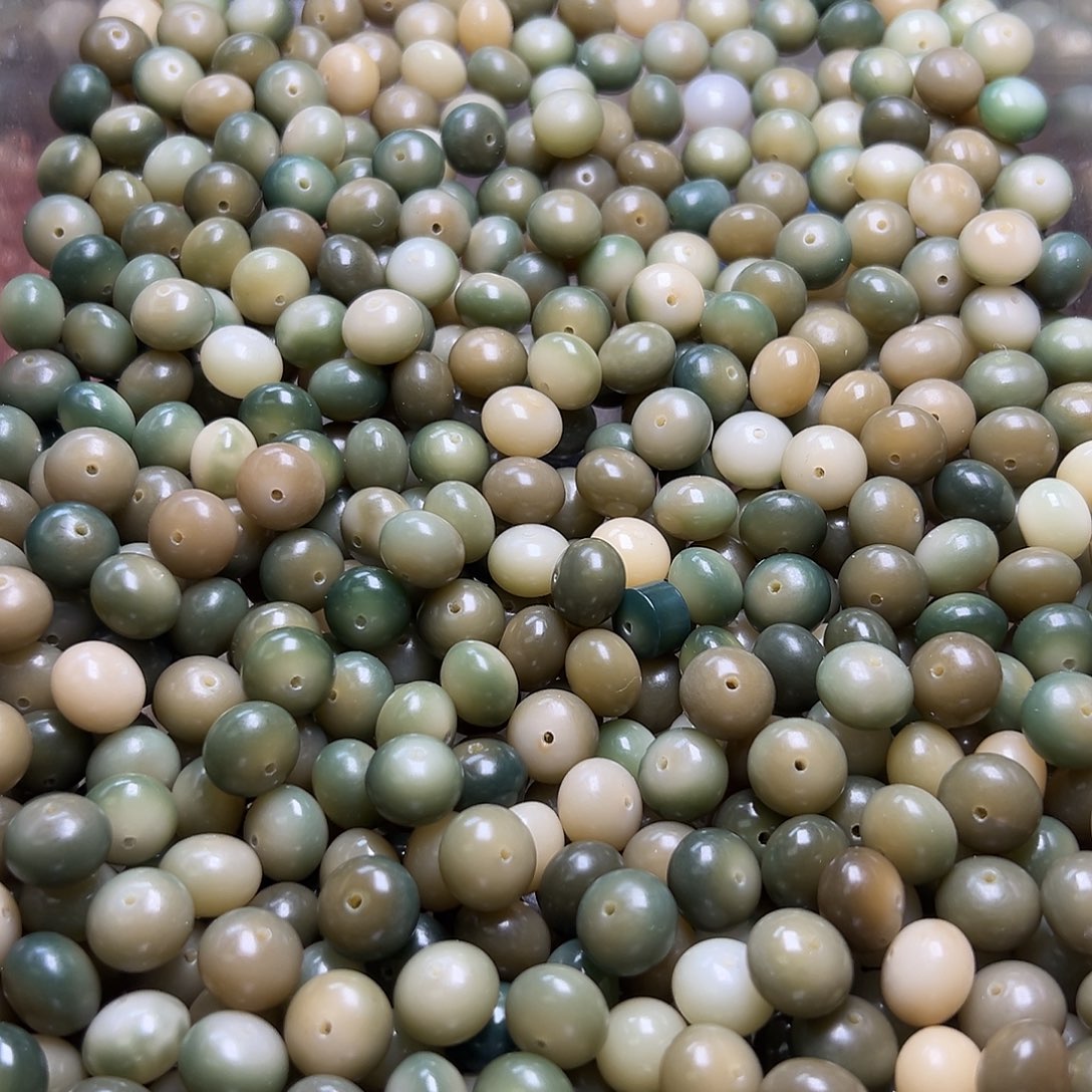 白玉菩提吊坠卡14非料算盘120颗