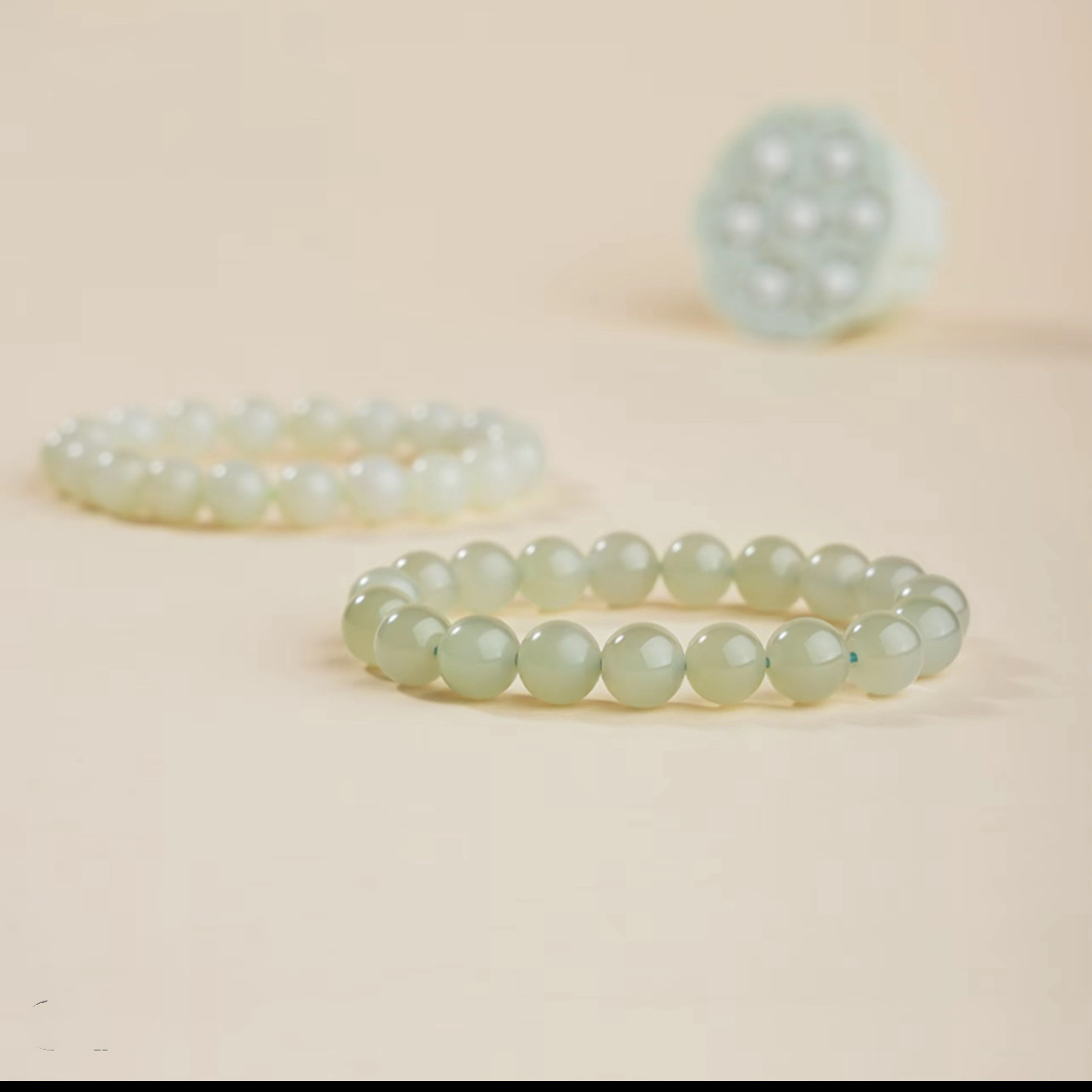 和田玉晴水卡8mm手串正宗天然上等天然正品保真串珠高货女款