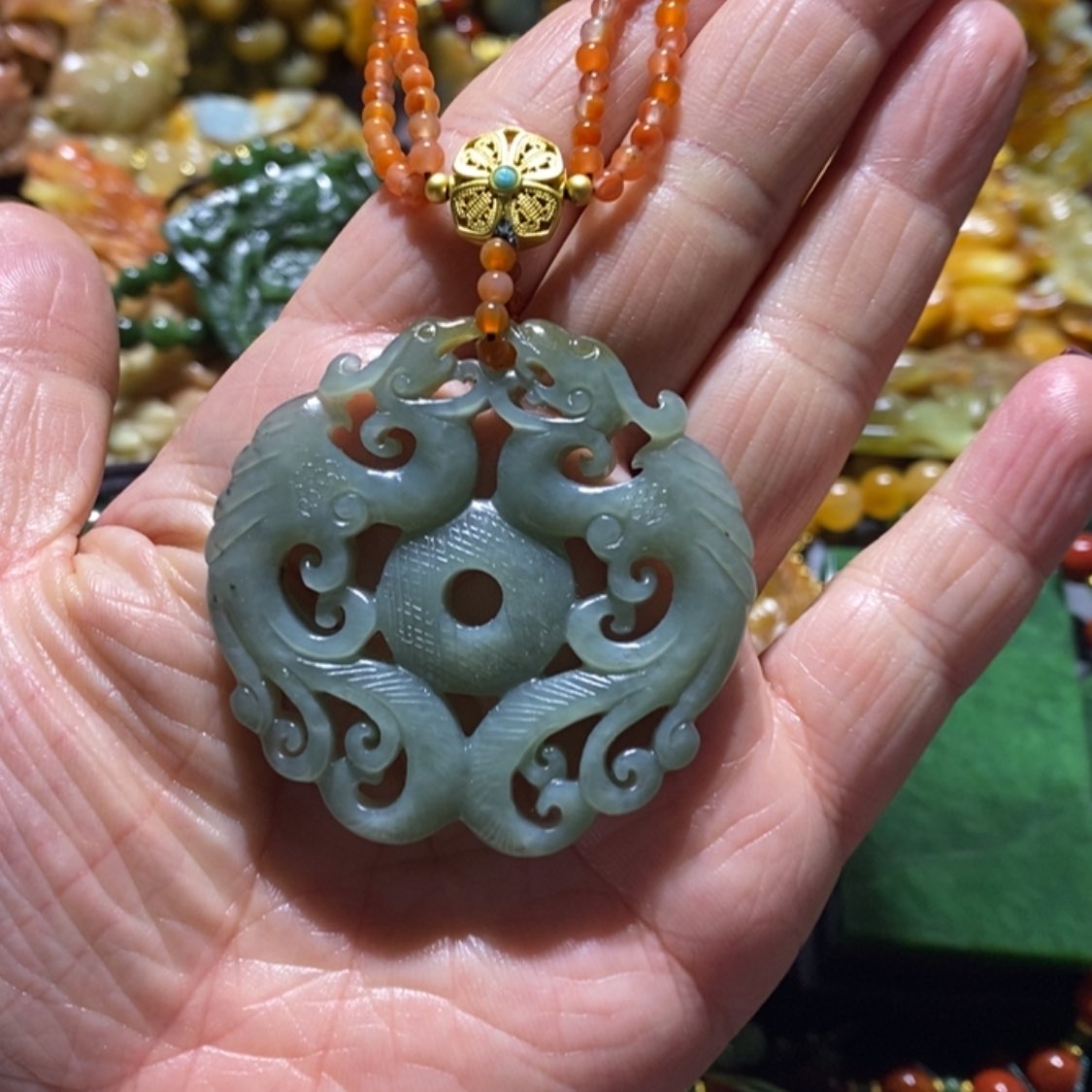 【闪购商品】岫玉毛衣链未镶嵌