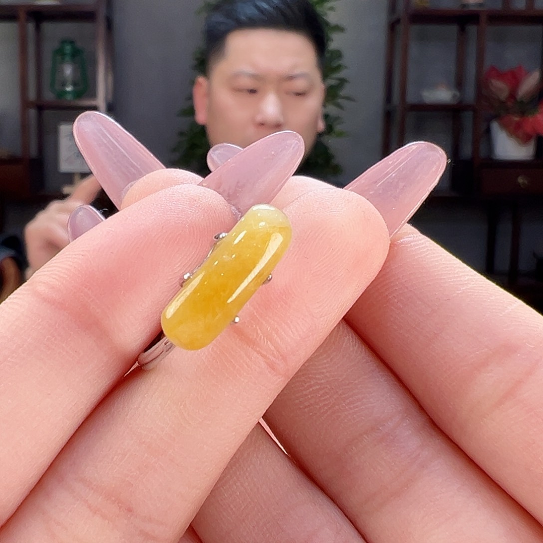 翡翠戒指银S925镶嵌戒指8