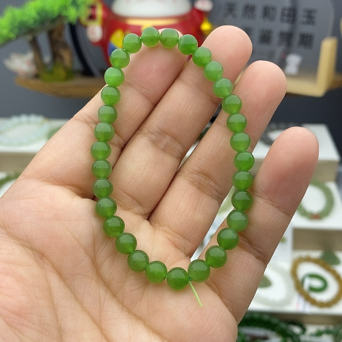 和田玉（碧玉）手链未镶嵌