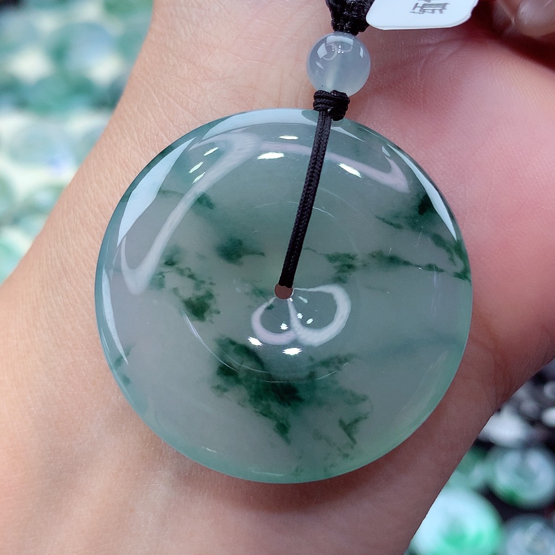 翡翠未镶嵌颈饰编号33尺寸35.5-5.8