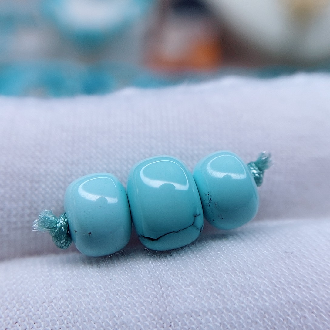 绿松石顶腰珠8.6/7.3未镶嵌