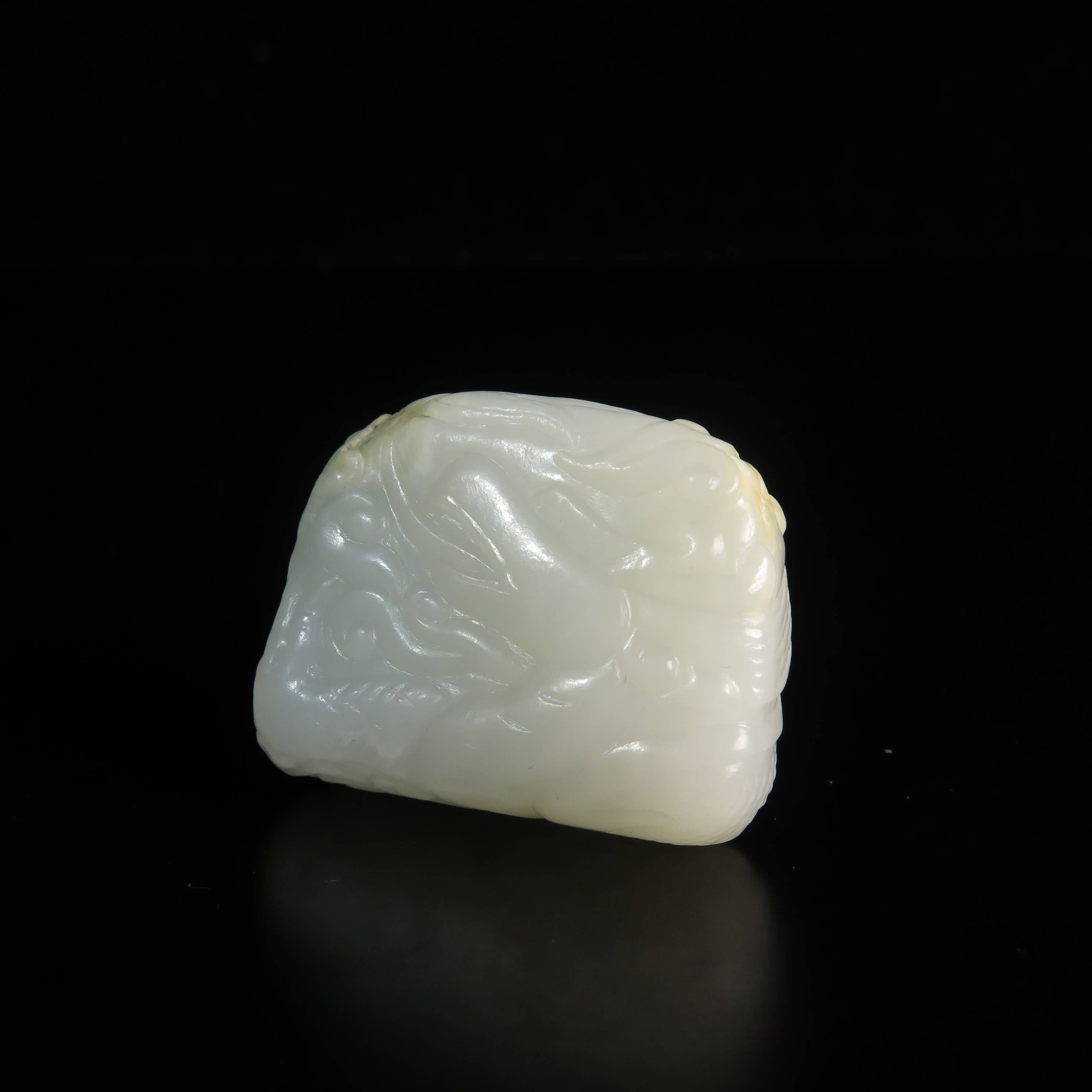 民国和田玉模古满工龙纹玉坠/MZ230961/和田玉/民族文物