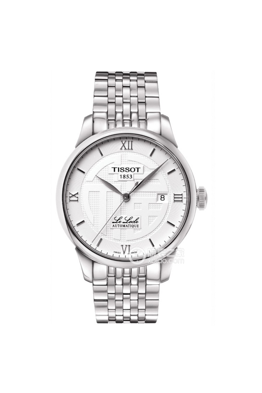 95新 Tissot/天梭 名奢/天梭力洛克钢带白盘福字特别款/表径39.3