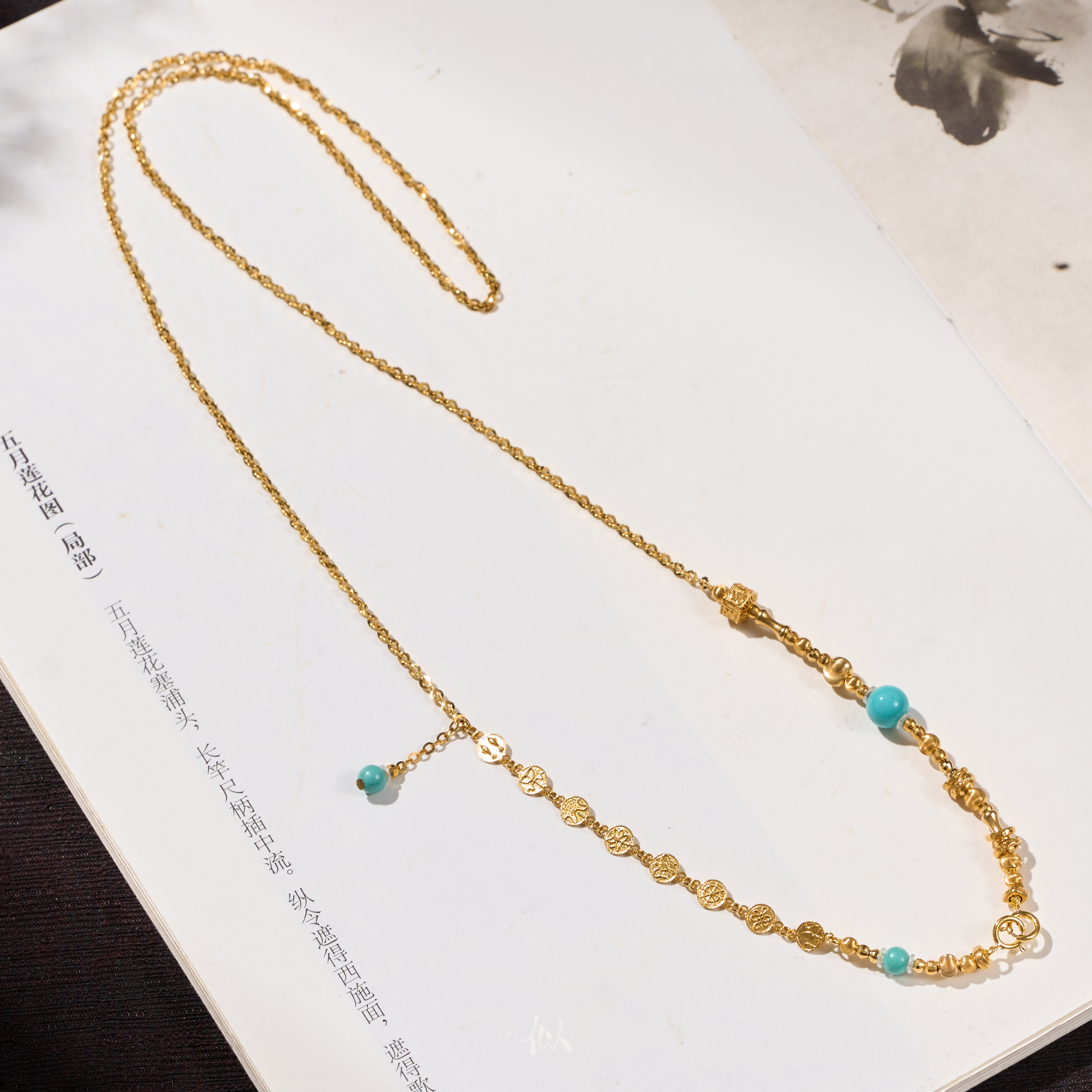 【南辞】·似梓珠宝· 18K绿松项链  XYGD308510-G