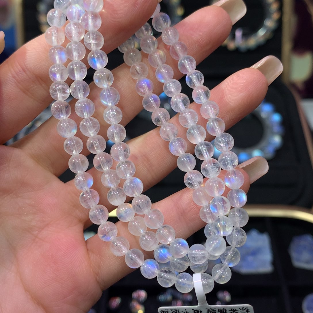 月光石手链5未镶嵌