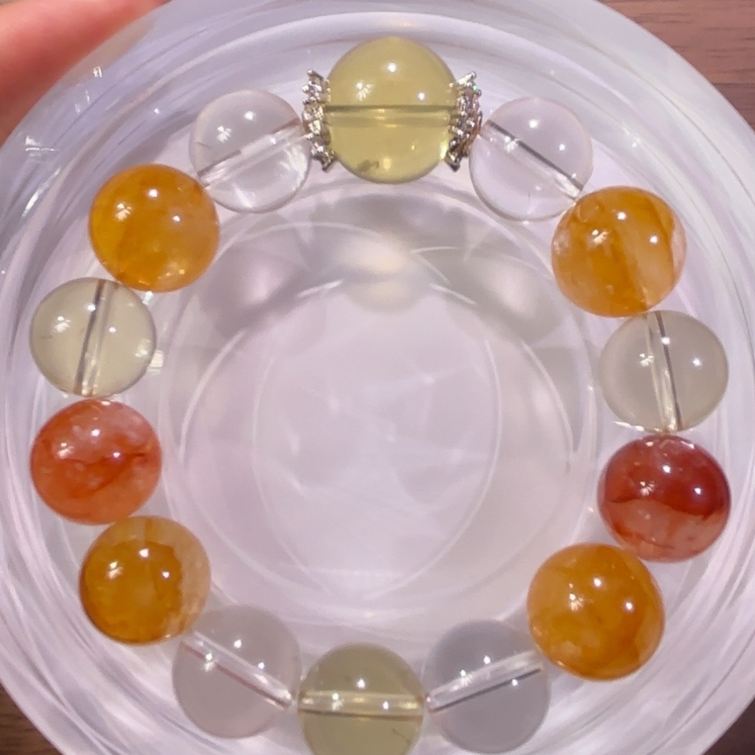 手链水晶合金柠檬黄